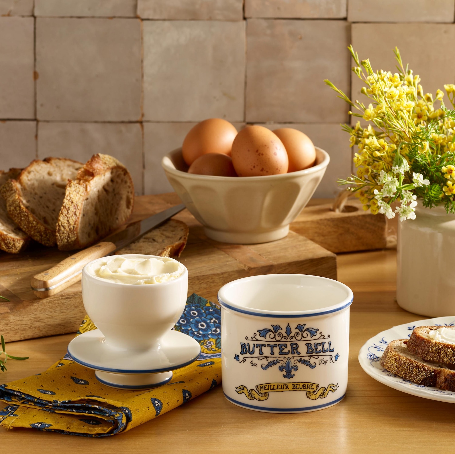 Art Nouveau Butter Bell Crock – French Ceramic Butter Keeper