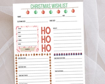 Want, Need, Read, Wear Christmas Wishlist for Kids