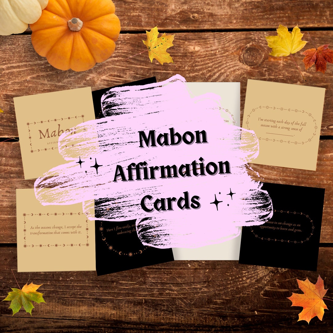 Mabon Affirmation Cards Printable Affirmations Autumn - Etsy