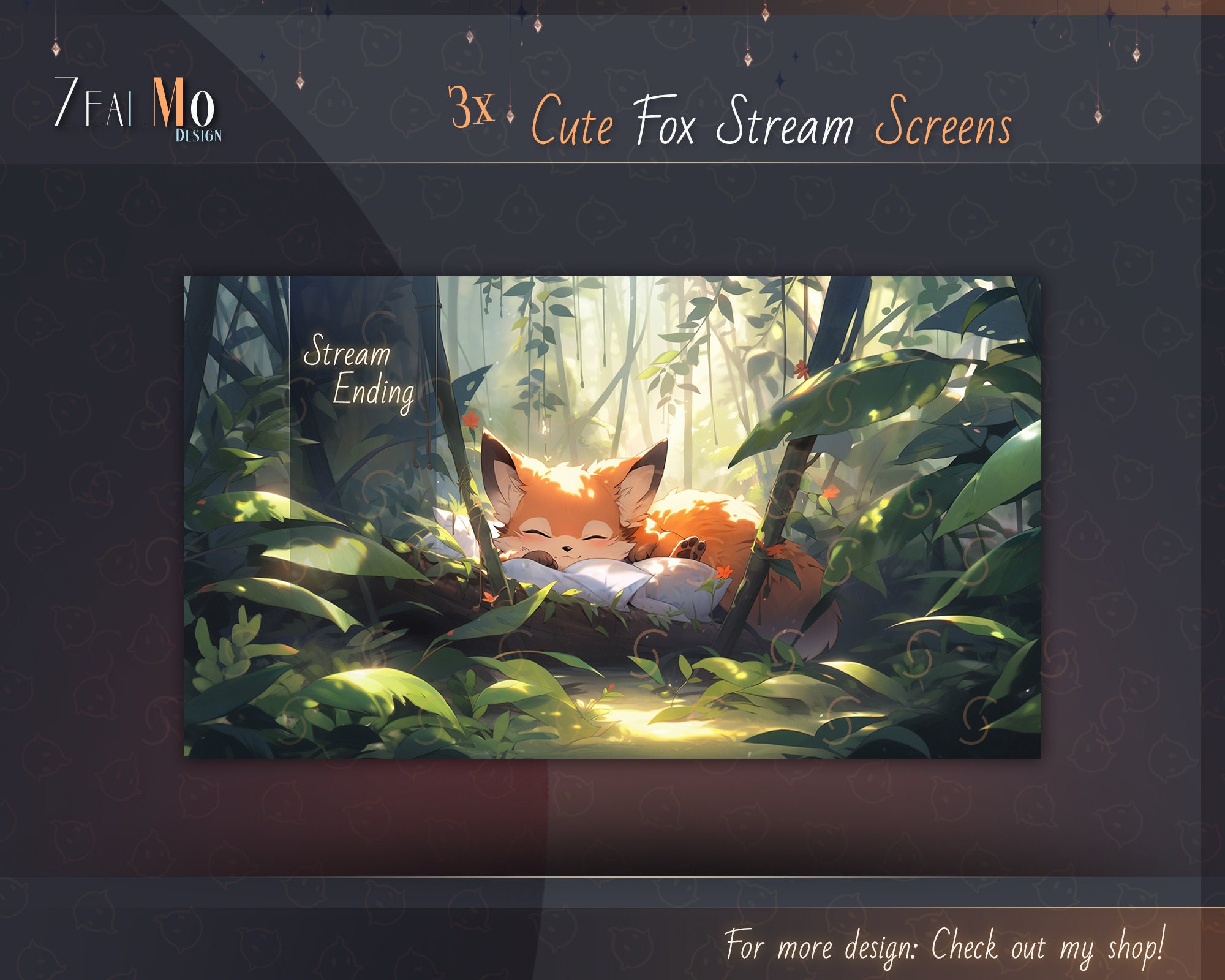 3x Cute Fox Stream Screen / Starting, Be Right Back & Ending Stream ...