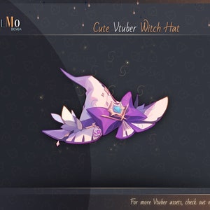 Cute Vtuber Fantasy Witch hat / Vtuber Asset / Vtuber stream decoration / digital download
