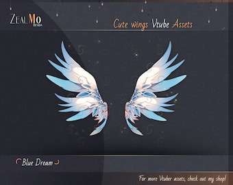 Cute Vtuber Fantasy Wings / Vtuber Asset / Vtuber stream decoration / digital download
