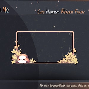 Cute Hamster Webcam Frame / Cute Twitch Assets / Stream decoration / Hamster Webcamera Frame design