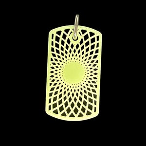 GlowDaddy HyperGlow GLOW PENDANT Glow In The Dark Dog Tag, Necklace, Keychain Fob, Camping Gear, Emergency, Survival