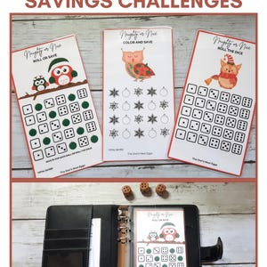 Roll the Dice-besparingsuitdaging|Afdrukbare spaaruitdaging|Kerstbesparingsuitdaging|Kerstmis in juli|Cash-envelopsysteem|Budgettering