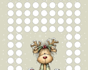 Printable Patchwork Reindeer Savings Challenge|Christmas Savings Challenge|Cash Budgeting System|Roll the Dice|Save Money|Save Cash|Digital