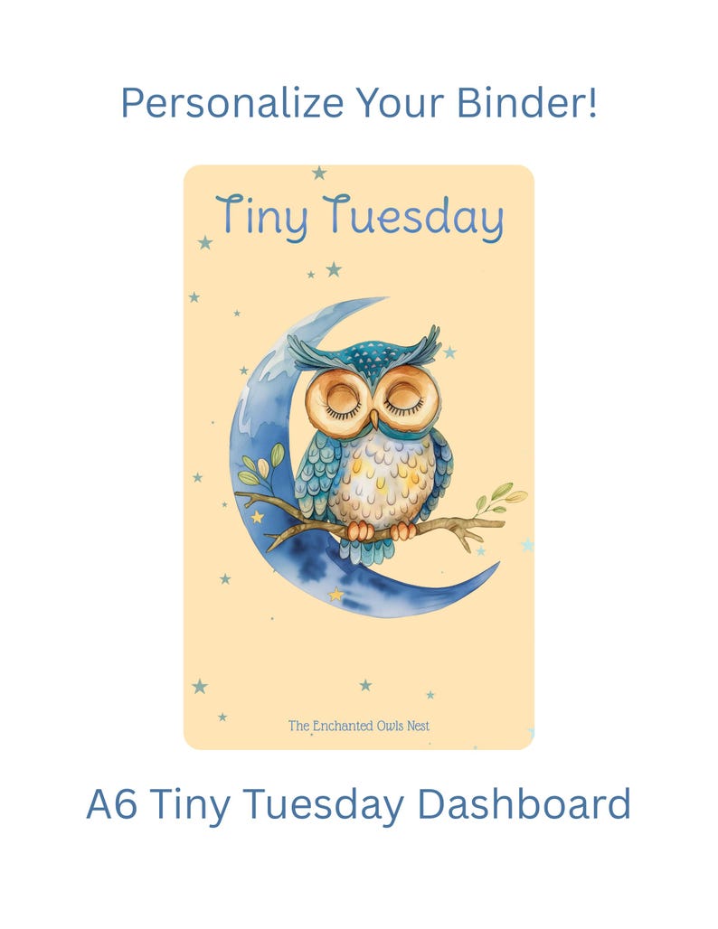 Printable Tiny Tuesday Binder Bundle|a6 Dashboard|cash Binder Planner ...