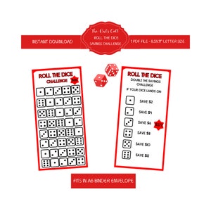 Roll The Dice Savings Challenge: Budget Binder Insert (PDF Printable)