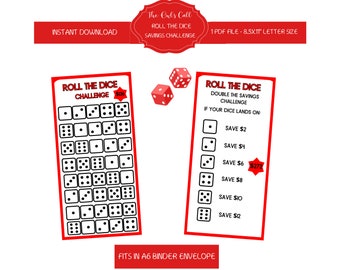 Roll The Dice Savings Challenge: Budget Binder Insert (PDF Printable)