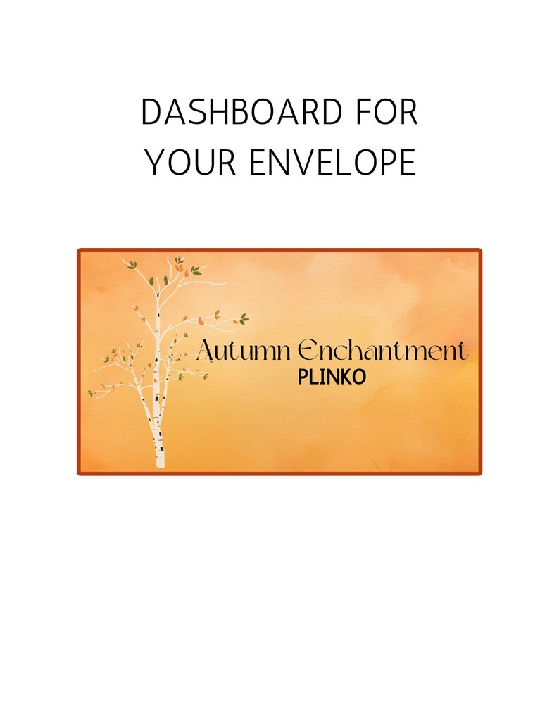 ADD ON #5 Printable Autumn Savings Challenge Box |Plinko Savings Challenge|Cash Game Challenge|Roll The Dice Game|Fall Savings Challenge Box image 2