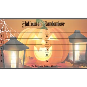 Printable Halloween Randomizer|Game Randomizer|Halloween|Sinking Funds Randomizer|Cash Envelope System|Dashboard|Saving Challenge Randomizer