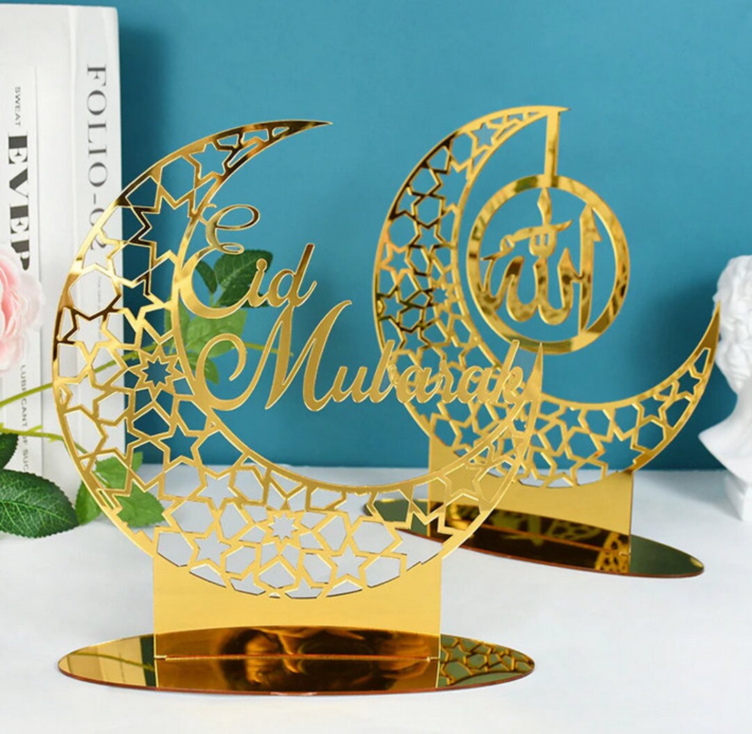 Moon Acrylic Table Ornament Eid Mubarak Ornament Ramadan - Etsy