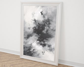 Arte mural abstracto contemporáneo / Impresiones nórdicas modernas y sencillas para salas de estar / Pinceladas minimalistas / Decoración de pared de galería