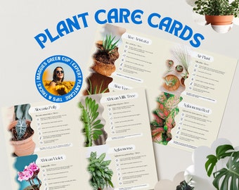 Houseplant Care Cards: Printable Plant Guide (Digital Download)