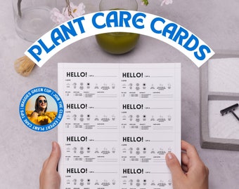 Plant Care Cards: Printable Plant Lover Gift (Digital Download)