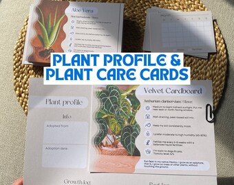 Houseplant Care Cards: Printable Plant Profile & Guide (Digital Download)