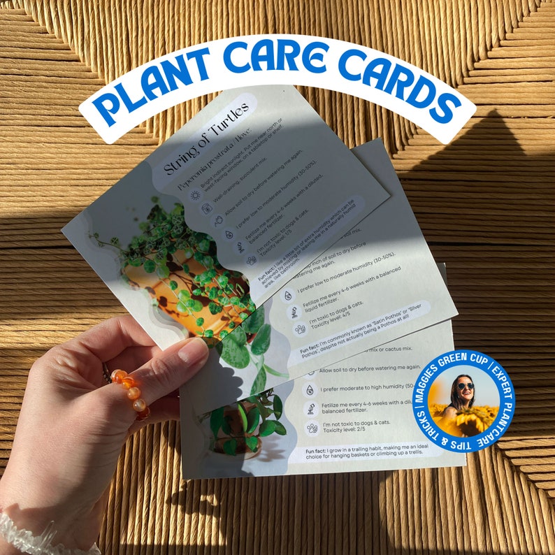 Houseplant Care Cards: 100 Printable Plant Cards - Etsy