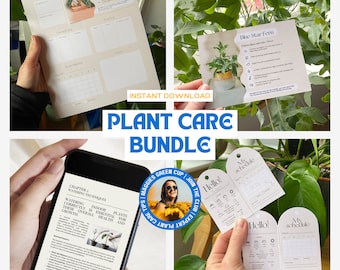 Plant Care Bundle: Houseplant Planner, Cards, Ebook (Digital Download)