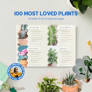 Tarjetas de cuidado de plantas con instrucciones - cuidado de plantas de interior - cuidado de plantas de interior