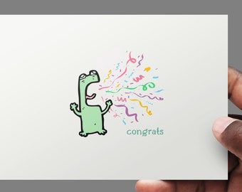 Congratulations Card | Frog Card | Printable Congratulations Card | Frog Congratulations Card  | Wedding Card | Graduation Card | Funny Card