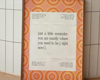 You are Exactly Where You Need to Be Print | Positive Affirmation Wall Art | Inspirational Wall Art | Bedroom Wall Decor | Positive Quote