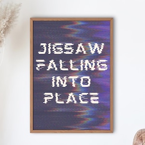 Jigsaw Falling Into Place Radiohead Poster | Radiohead Poster | Radiohead Print | Radiohead Lyrics | Radiohead | Lyric Prints |  In Rainbows