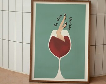 In Vino Veritas |  In Vino Veritas Print | Bar Decor | Wine Poster | In Vino Veritas Poster | In Vino Veritas Printable | Poster Vino