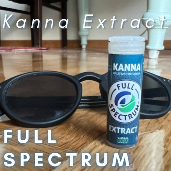 Kanna Extract | Full Spectrum | Elevate Mood, Reduce Stress | Anti-Anxiety | Tranquilizing Properties| Sceletium Tortuosum | Succulent Plant