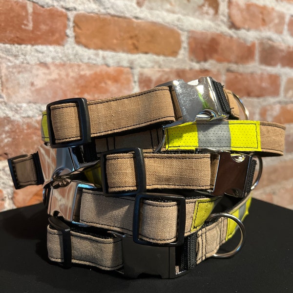 Recycled Firefighter Dog Collar