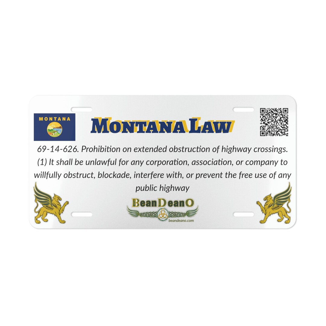 Montana License Plate, Vanity Plate, Beandeano, Laws, Sticker, Election