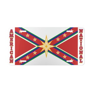 BeanDeano National Flag Tag, Vanity Plate, Tag, License Plate, BeanDeanO