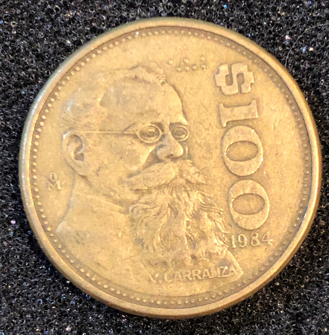 1984 Vintage Mexican 100 Peso Coin Circulated Etsy Canada