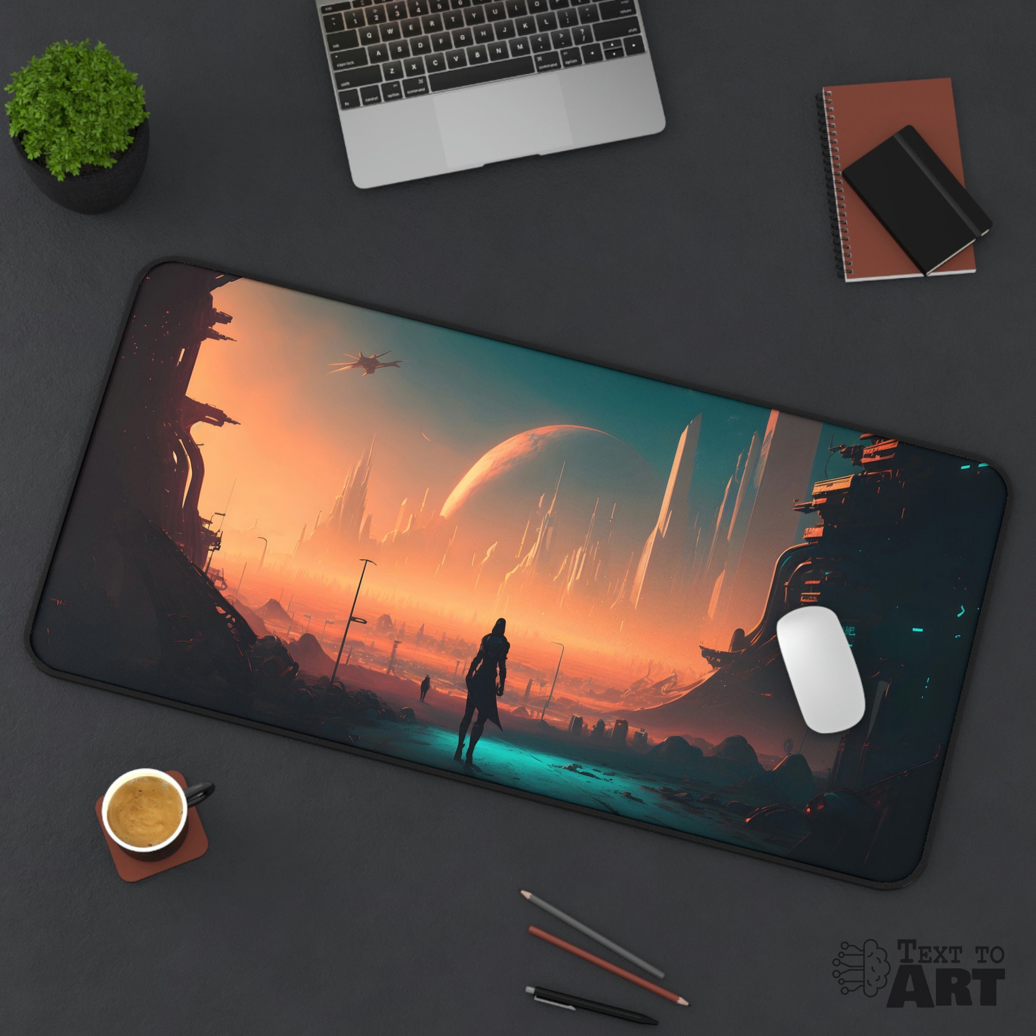 Large Custom Cyberpunk Mouse Pad Personalized Gaming Desk Mat Pad XL