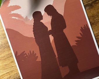 Imprimé Aragorn et Arwen