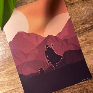Mando and Grogu Art Print