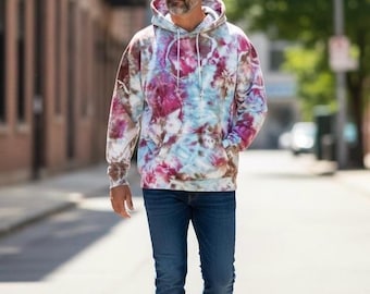 Tie Dye Hooded Sweatshirt, 2XL Hand Dyed hoodie
