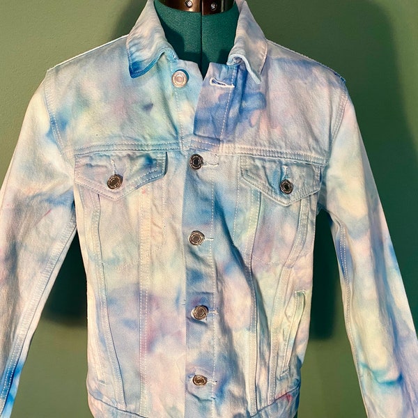 Tie Dye Denim Jacket Etsy