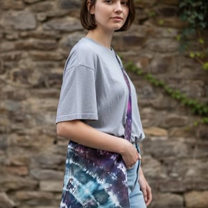 Cotton Crossbody bag, Custom Hand Dyed