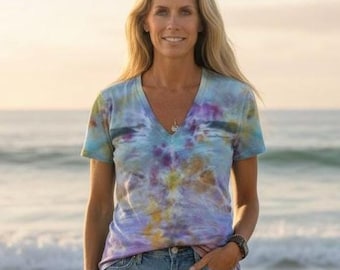 Medium Ice Dye T-shirt, Tie Dye, Hand Dyed