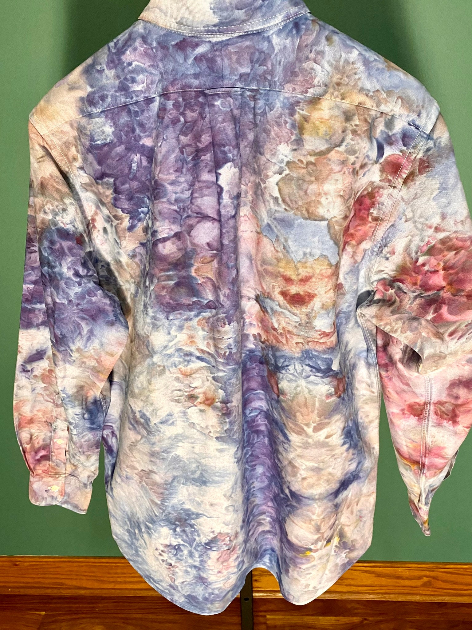 mens tie dye button down shirts