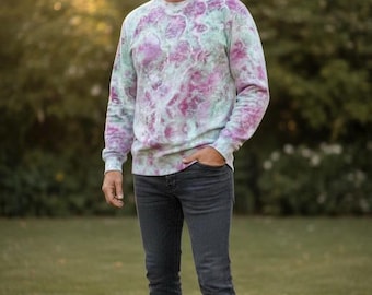 Ice Tie Dye Cotton Crewneck Sweatshirt XL