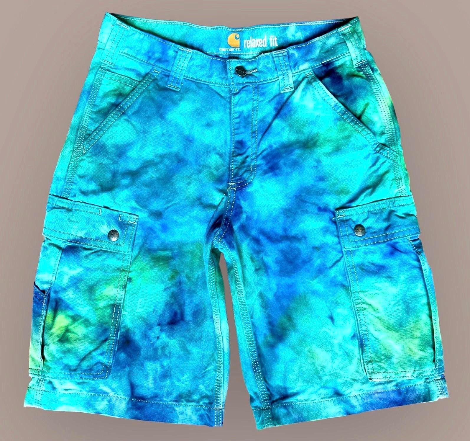 Tie Dye Cargo Shorts - Etsy