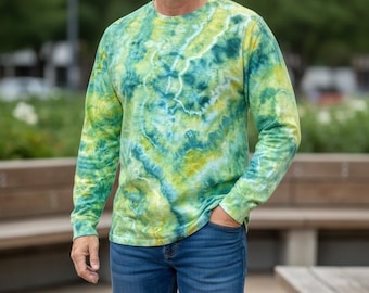 Men’s 2XL tie dye Sweatshirt, Hand Dyed, Cotton Crewneck pullover