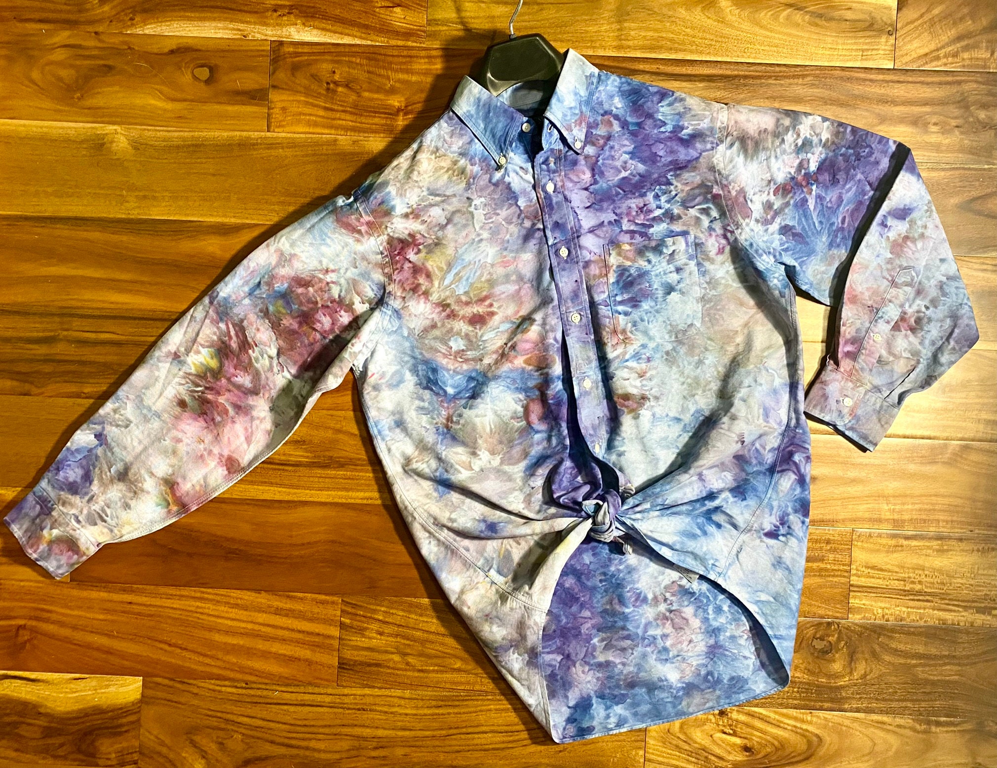 mens tie dye button down shirts