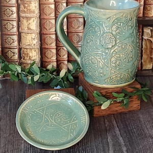 Handmade, Hand Painted Celtic Trinket Dish