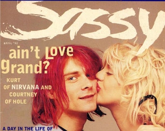 Vintage Sassy Teen Magazine April 1992 - PDF Digital Download File - Nirvana, Kurt Cobain, Miss America, Pop Quiz, Body Talk, Diary, MTV
