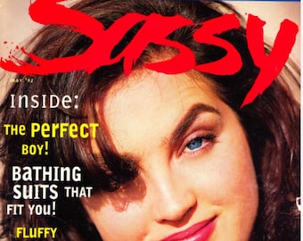 Vintage Sassy Teen Magazine May 1992 - PDF Digital Download File - The Perfect Boy, Bathing Suits That Fit You, Animals Saved, Chandra North