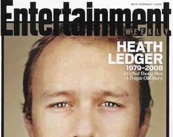 Vintage Entertainment Weekly Magazine February 2008 - PDF Digital Download File - Heath Ledger, Amy Adams,  Miley Cyrus, Jennifer Aniston