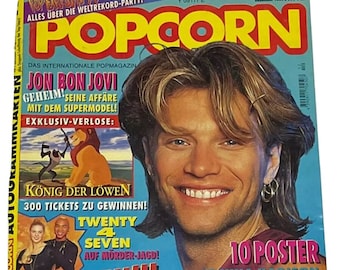 vintage POPCORN Music Magazine décembre 1994, fichier de téléchargement numérique PDF - R.E.M, Whigfield, Fun Factory, Sheryl Crow, Madonna, Ace of Base