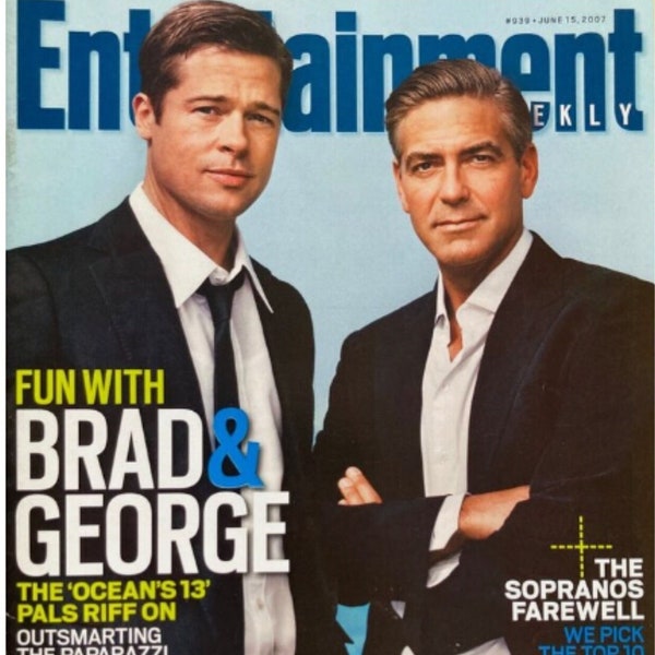 Vintage Entertainment Weekly Magazine June 2007, PDF Digital Download File,Brad Pitt, George Clooney, Daniel Radcliffe, Meg Ryan, Eva Mendes